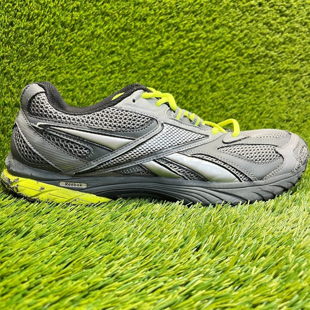 Reebok Pheehan Run Mens Size 13 Gray Yellow Athletic Running Shoes Sneakers